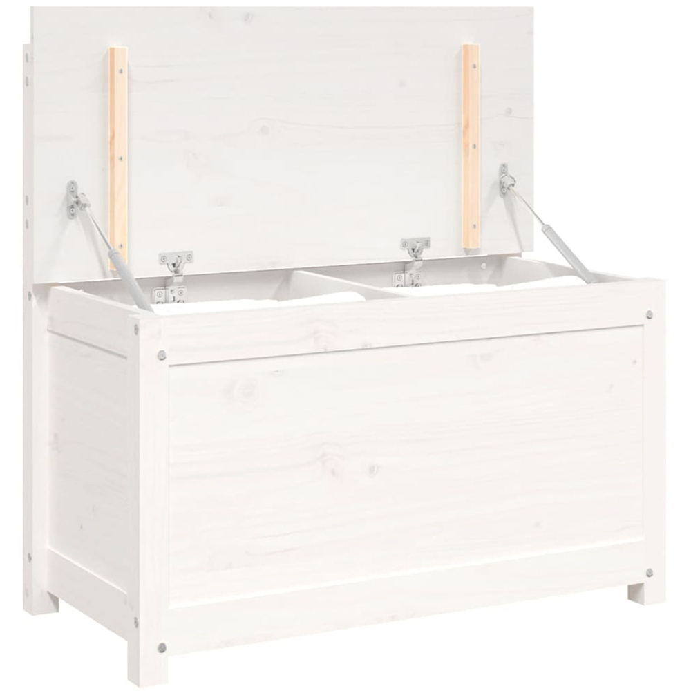 vidaXL White Solid Wood Pine Storage Bench 80 x 41 x 77cm Image 5