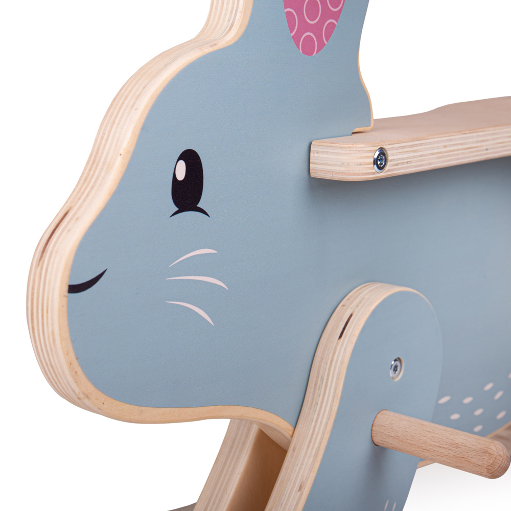 Bigjigs Toys FSC Rocking Rabbit Blue Image 5