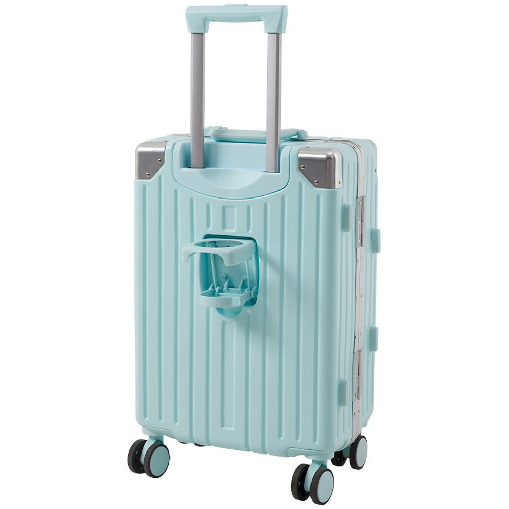 H&O Direct 20 inch Blue Carry On Hard Shell Luggage Suitcase Image 3