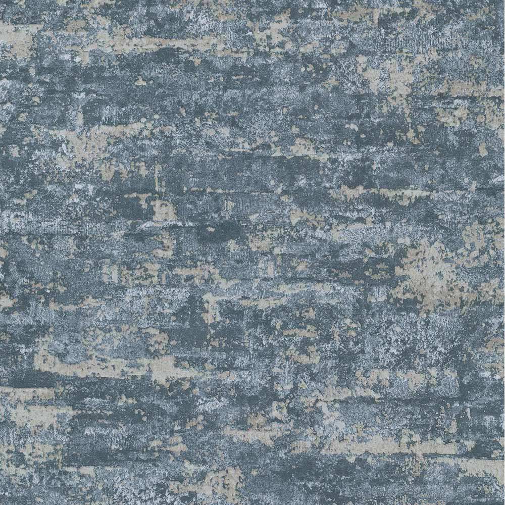 Grandeco Drew Blue Blown Vinyl Textured Wallpaper Image 1