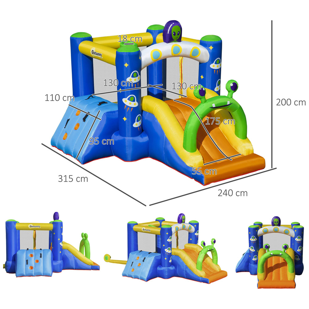 Outsunny Kids 4 in 1 Alien Style Bouncy Castle Image 6