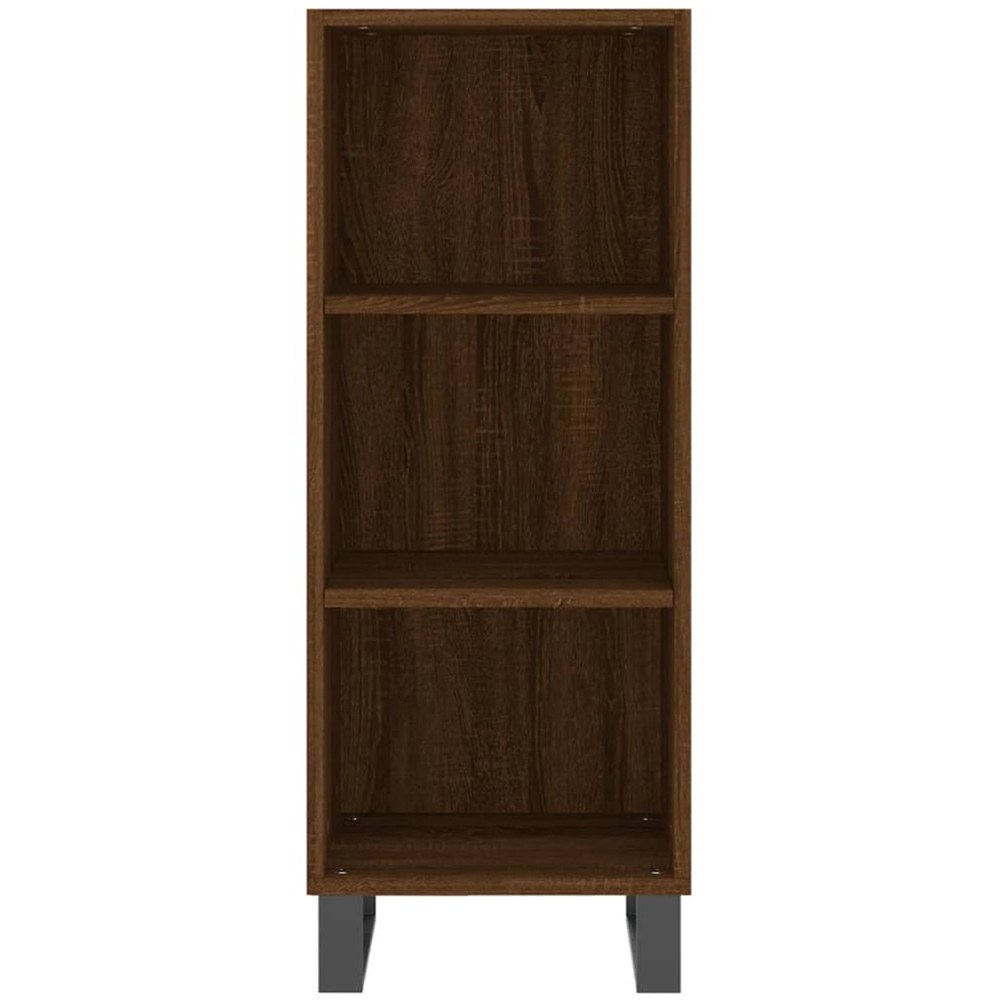 vidaXL 3 Shelf Brown Oak Sideboard Image 4