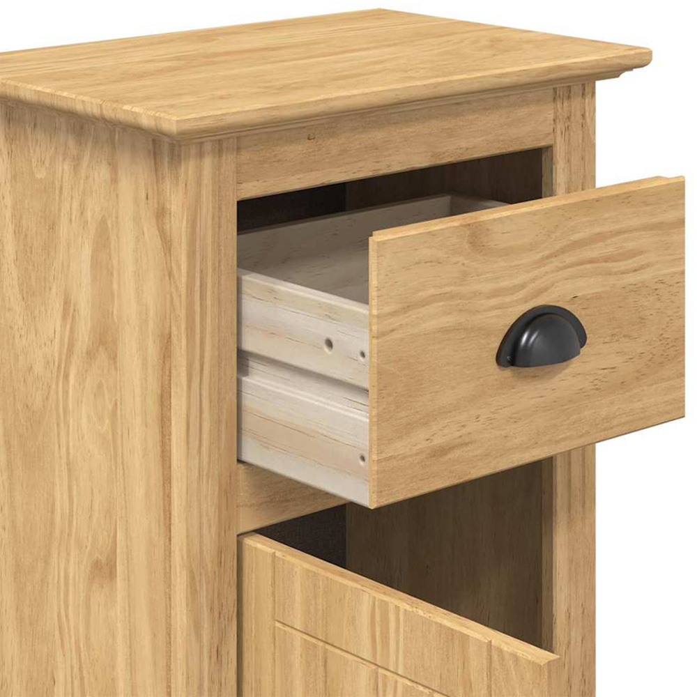 vidaXL Bodo Single Door Single Drawer Honey Brown Bathroom Cabinet Image 7