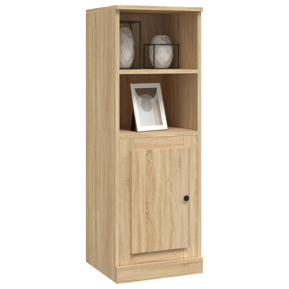 vidaXL Single Door 2 Shelf Sonoma Oak Highboard Image 3