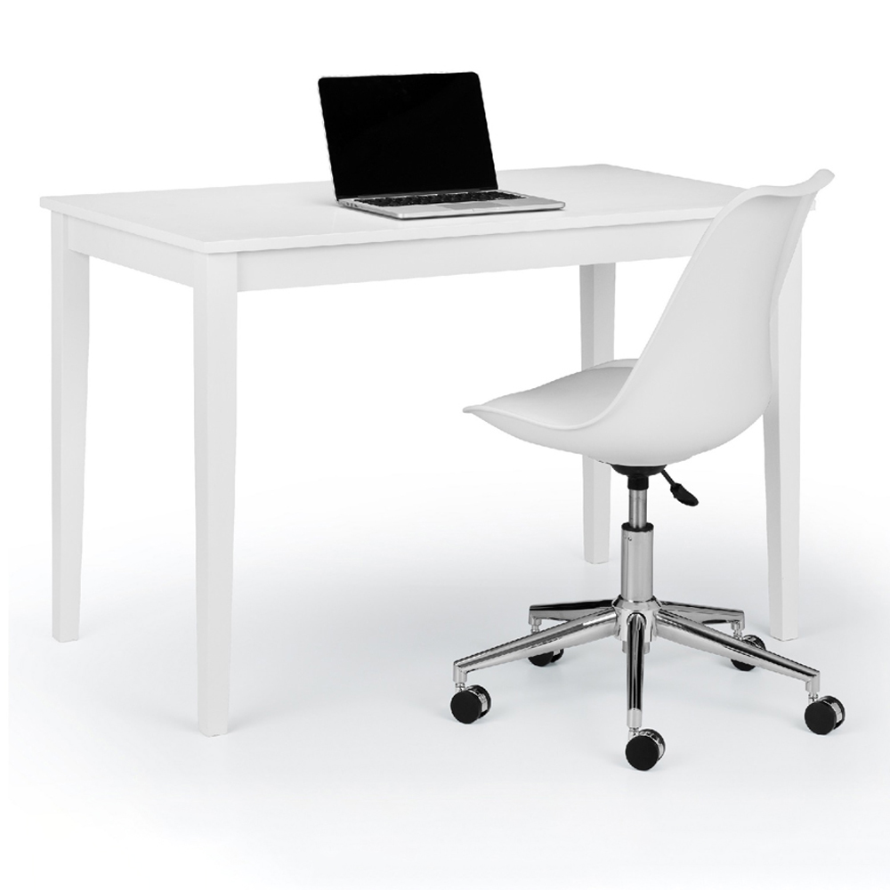 Julian Bowen Taku White Desk and Erika Office Chair Image 2