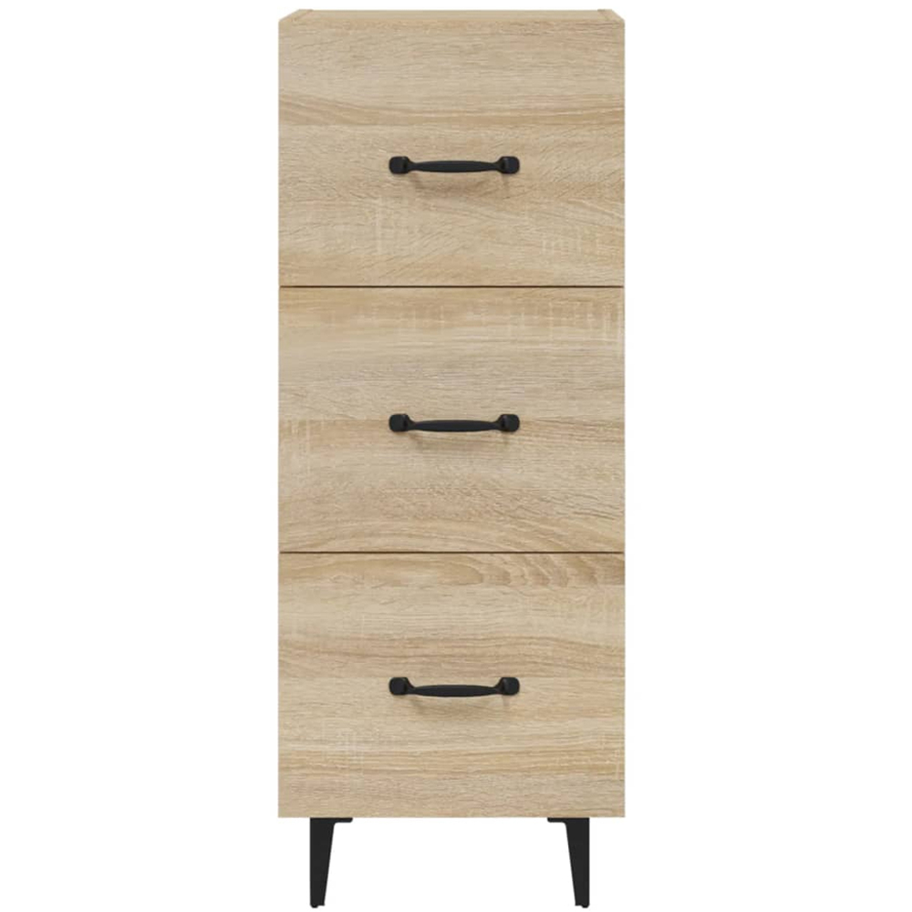 vidaXL 3 Drawer Sonoma Oak Sideboard Image 4