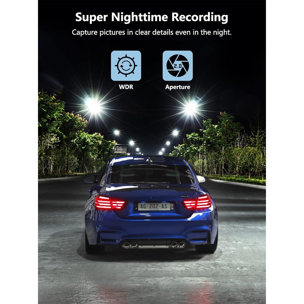 Orskey Q5 Black Dash Camera with Rear Camera Image 4