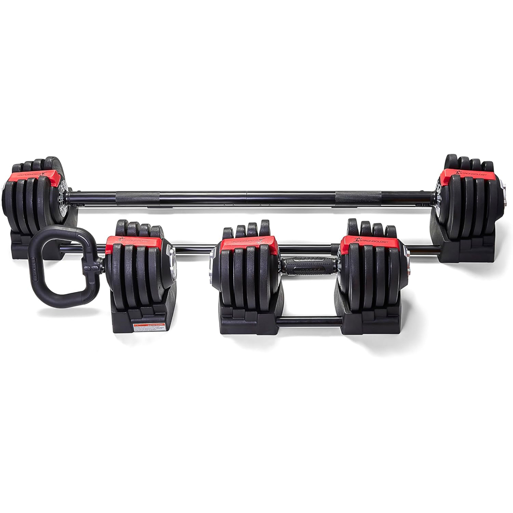 Strongology ELEMENT SET Adjustable Smart Barbell Dumbbell Kettlebell 2kg to 19kg Image 4