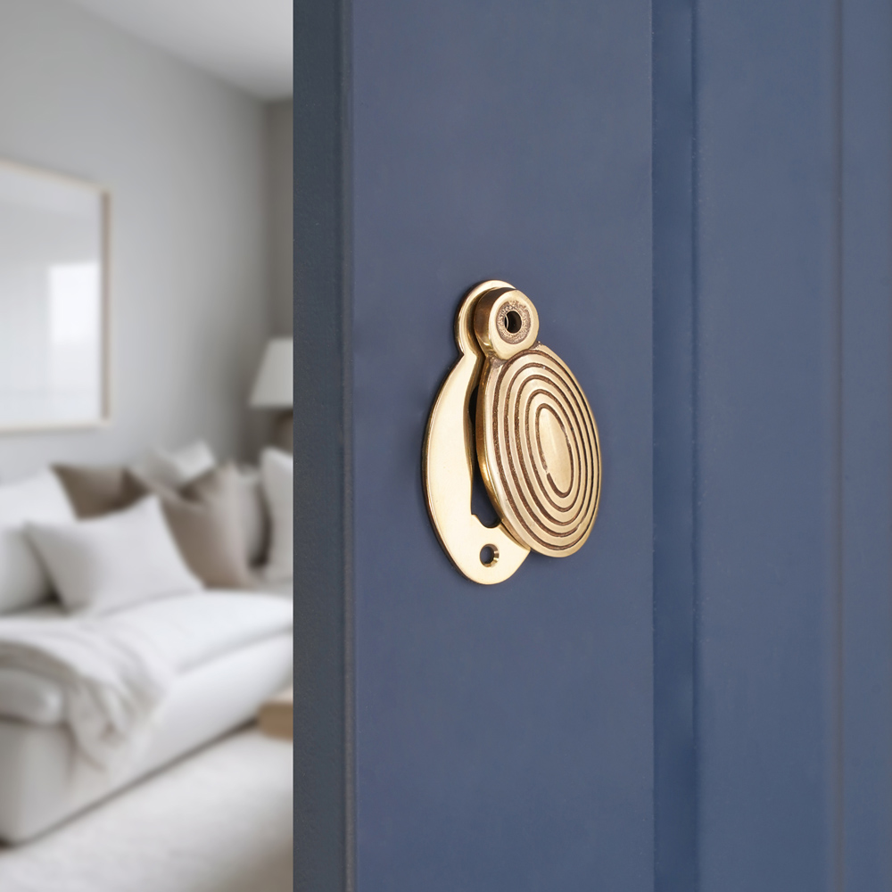 Spira Brass Oval Beehive Aged Brass Escutcheon Image 2