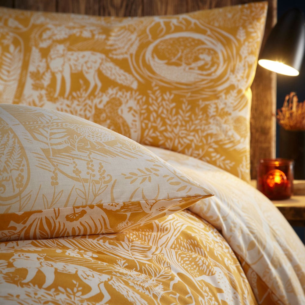 furn. Winter Woods Double Ochre Duvet Set Image 2