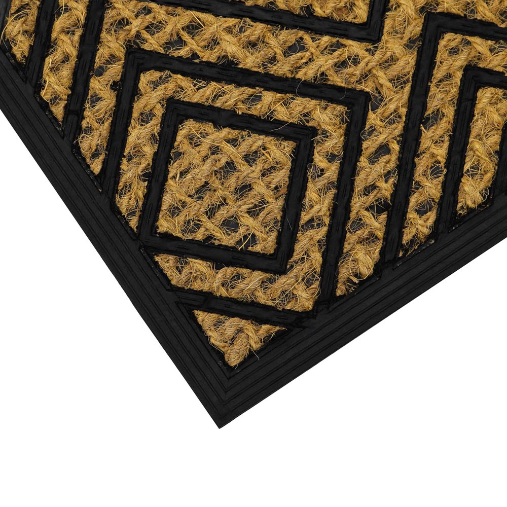 JVL Alba Diamond Woven Scraper Doormat 40 x 60cm Image 3