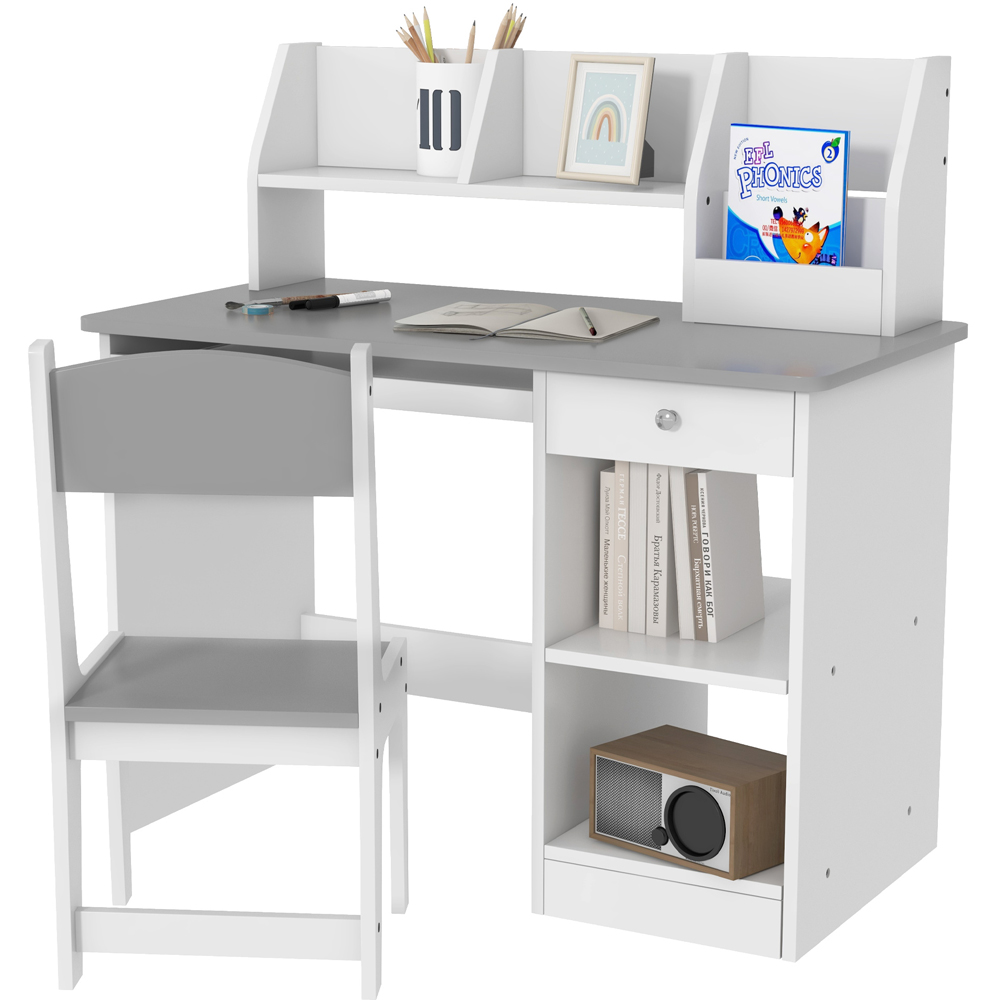 Tommy Toys Grey Kids Desk and Chair Set Image 2