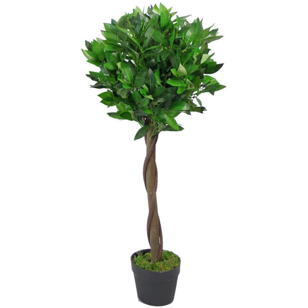 Leaf Bay Laurel Topiary UK Artificial Tree Trunk Pot 3ft Image