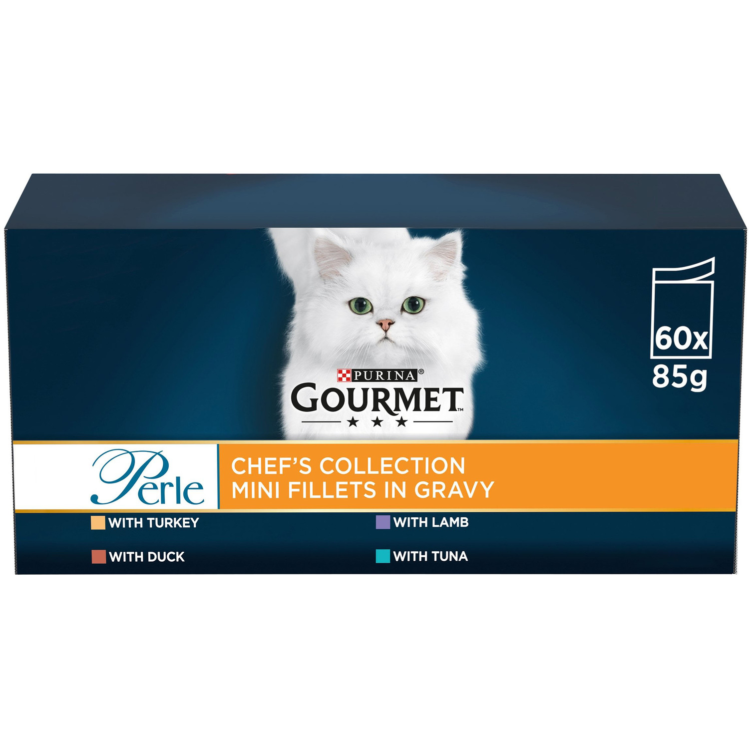 Purina Gourmet Perle Chef Collection Adult Cat Pouches 60 Pack Image 1