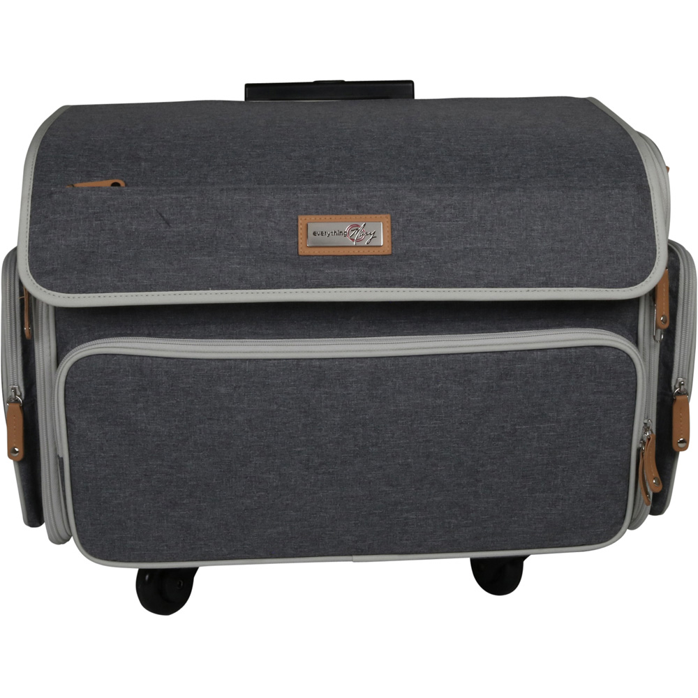 Everything Mary EVM13343-1 Heather Grey Collapsible Deluxe Sewing Machine Case 50.8 x 28.0 x 35.6cm Image 2
