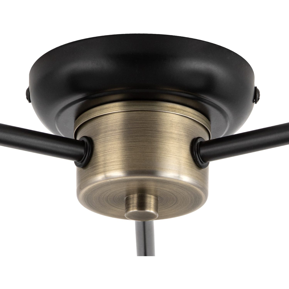 Cosylyte Malanda 3 Light Smoky Glass Matt Black Ceiling Light Image 5