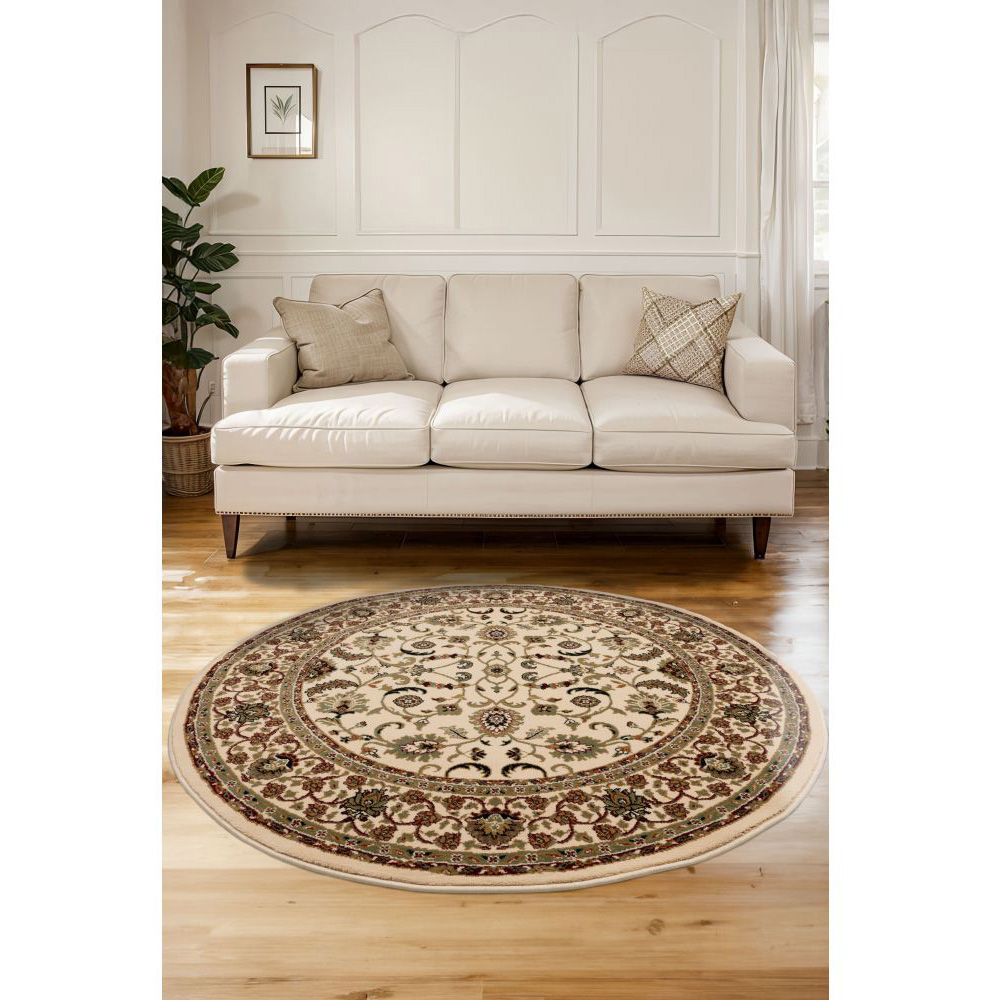 Homemaker Kellan Traditional Circular Rug 120cm Image 4