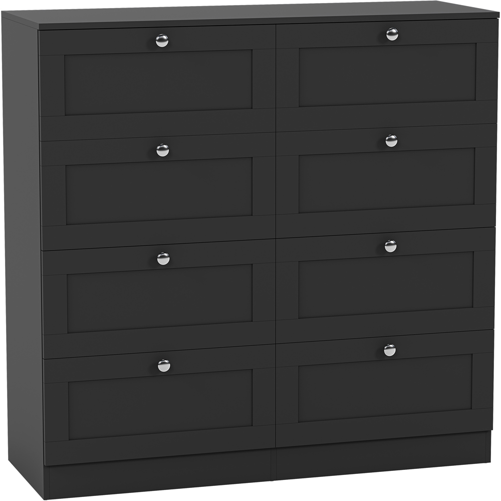 VIDA DESIGNS Altino 8 Drawer Black Shaker-Style Chest of Drawers Image 2