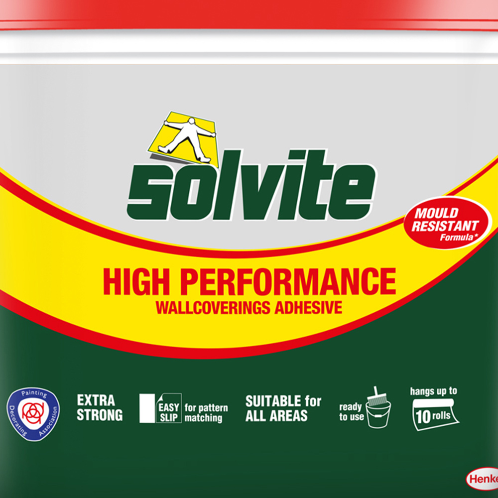 Solvite Ready Mixed Super High Performance Wallpaper Adhesive 10 Roll Image 2