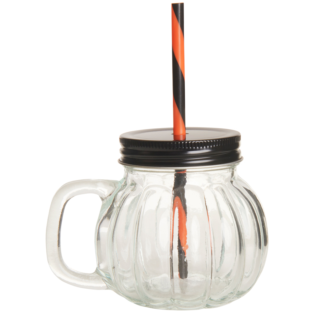 Wilko Pumpkin Shape Glass Mason Jar Wilko