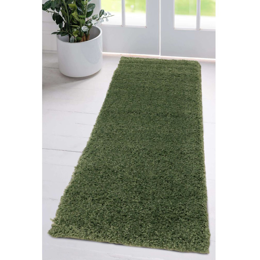 Homemaker Jazz Sage Green Shaggy Runner 60 x 110cm Image 4