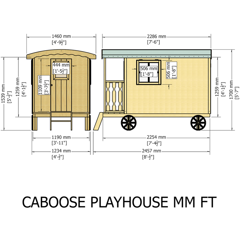 Shire 4 x 8ft Loglap Caboose Image 7