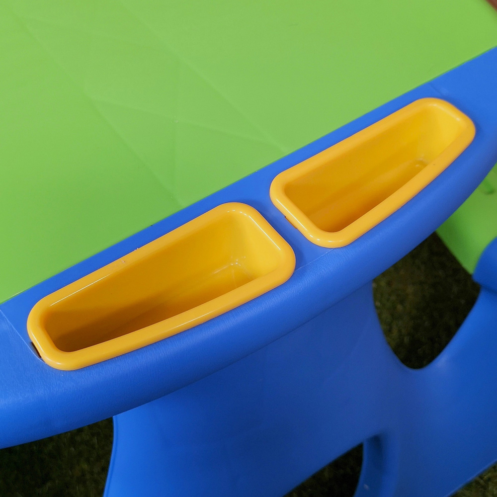 Samuel Alexander Kids Plastic Picnic Table and Bench Image 2