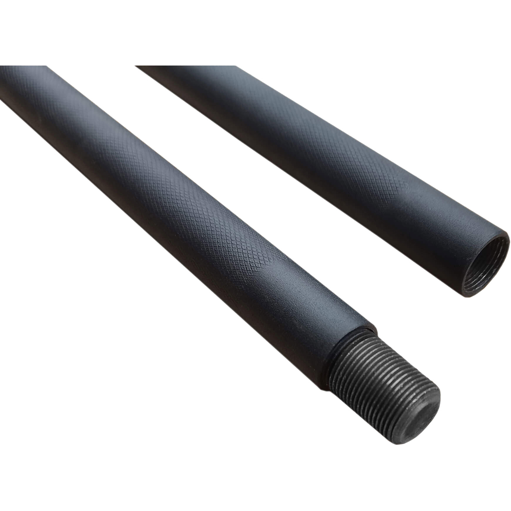 HXGN Black Standard Barbell with Spring Collars 1 inch Image 2