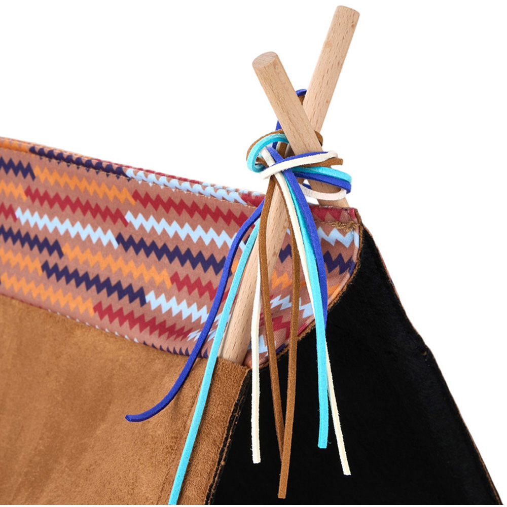 H&O Direct Pet Teepee Bed with Removable Cushion Image 4
