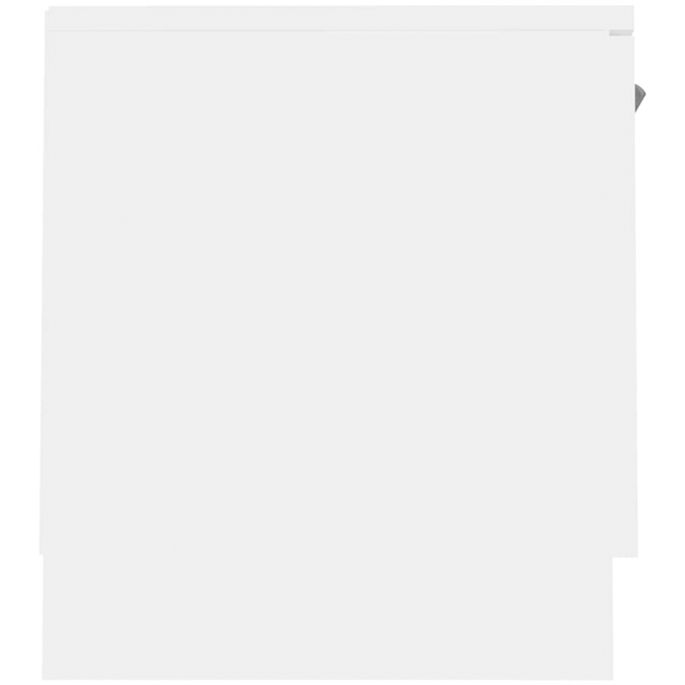 vidaXL 2 Door Single Drawer Single Shelf White TV Cabinet Image 6