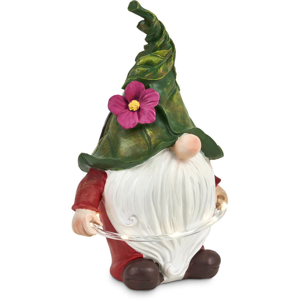 wilko Funny Gnome Statue with Hula Hoop LED Light Image 2