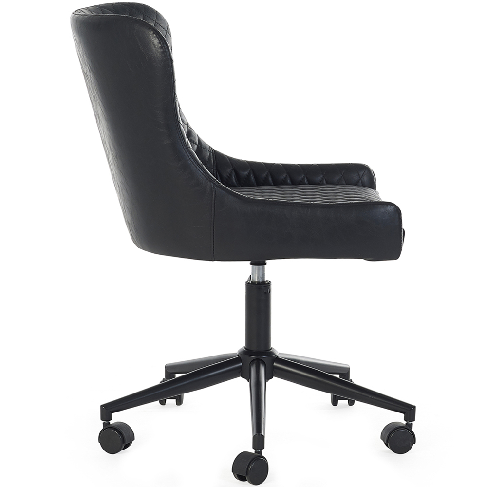 Julian Bowen Luxe Black Faux Leather Office Chair Image 4