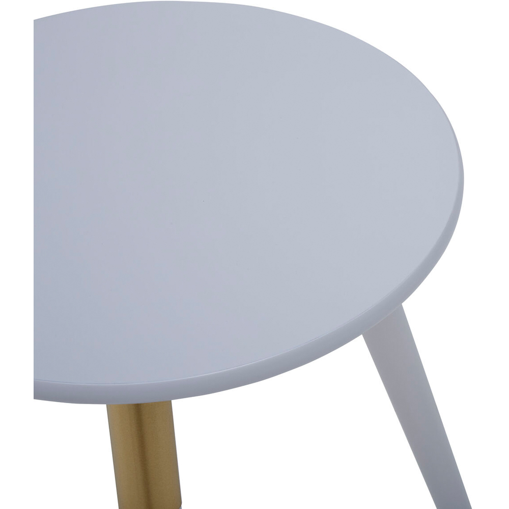 Premier Housewares Light Grey Round Top Side Table Image 2
