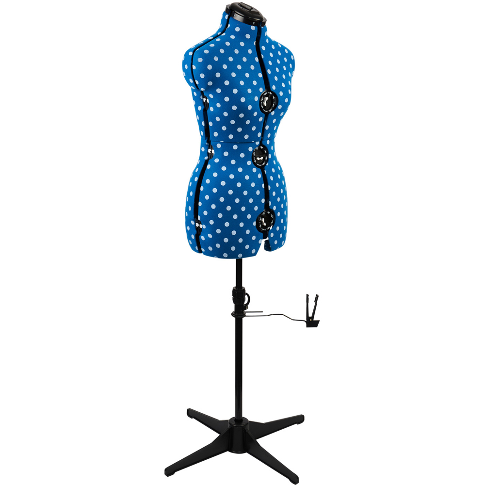 Sewing Online 5902A Duck Egg Polka Adjustable 8-Part Dressmakers Dummy with Hem Marker Small Image 1
