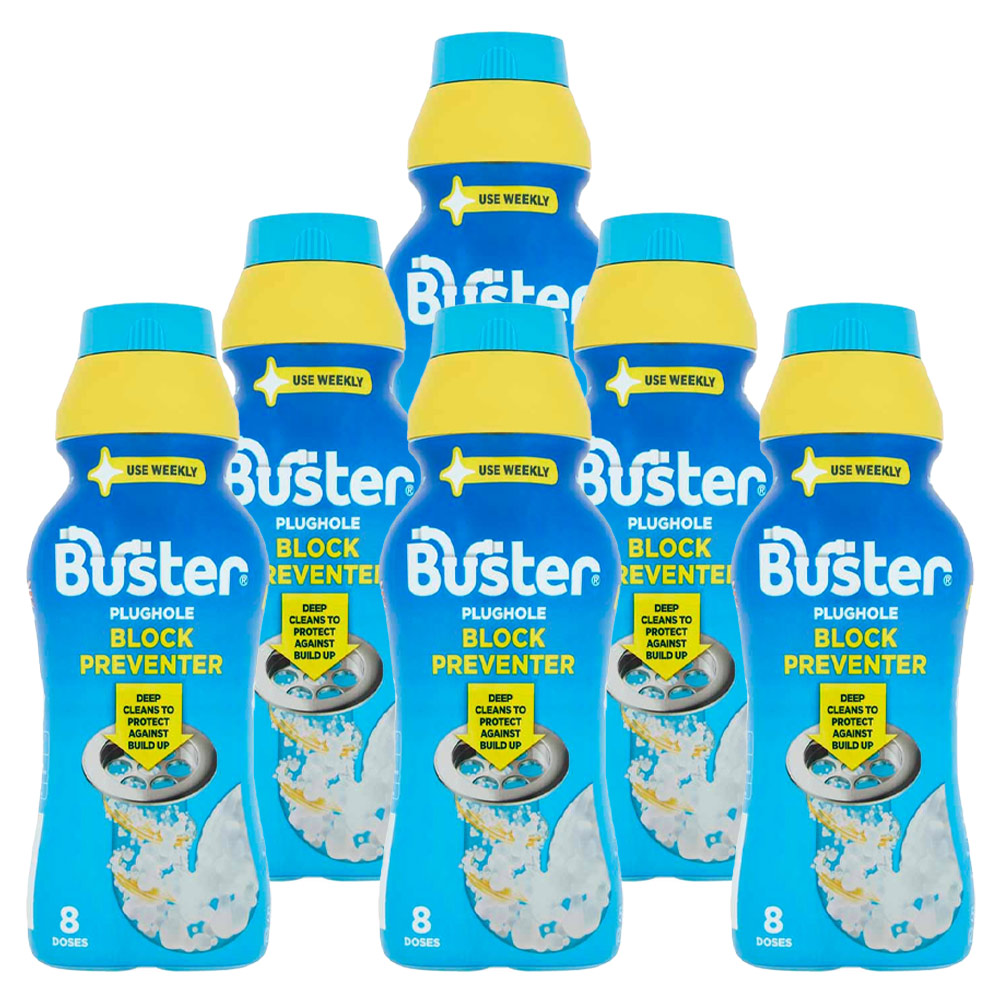 Buster Plughole Block Preventer 250ml Case of 6 x 2 Pack Image 1