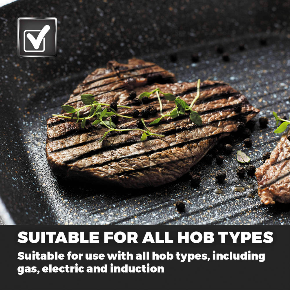 Tower Precision 28cm Black Forged Aluminium Non-Stick Grill Pan Image 7