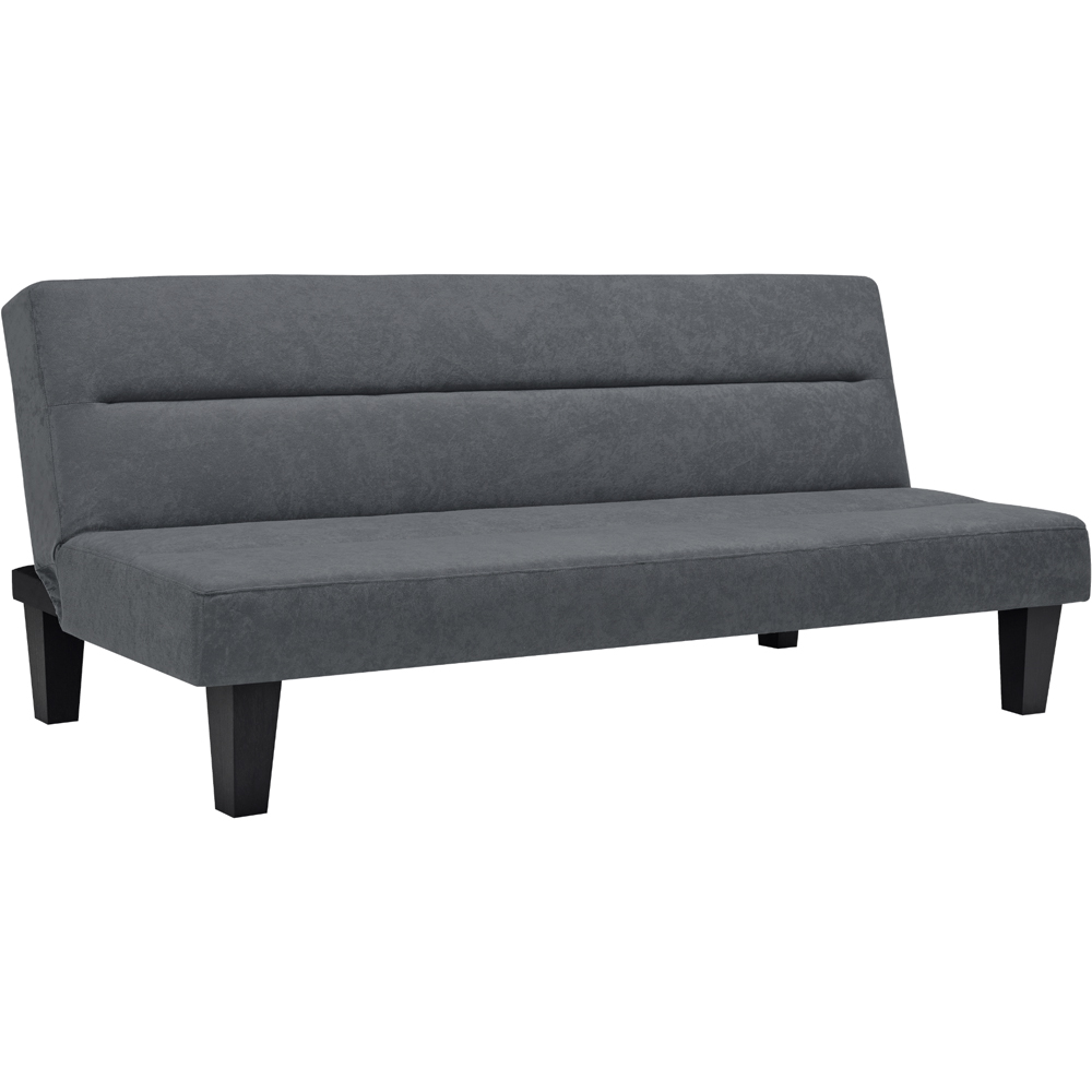 Dorel Kebo 3 Seater Grey Velvet Futon Sofa Bed Image 4