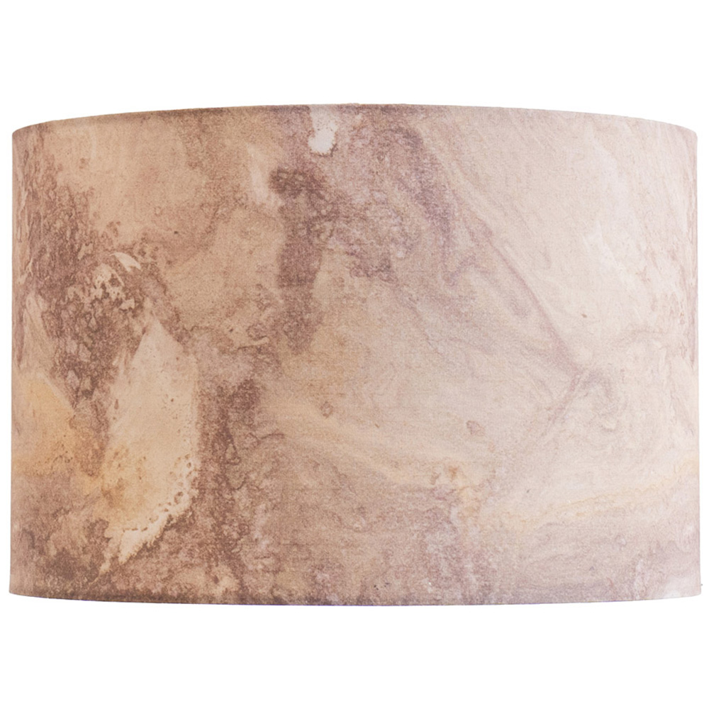 ValueLights Leanne Marble Effect Fabric Drum Easy Fit Ceiling Pendant Lamp Shade Image 1