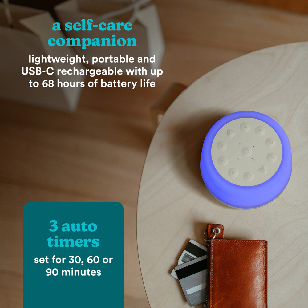 Homedics White Portable Sound Sleep Aura Speaker Image 2