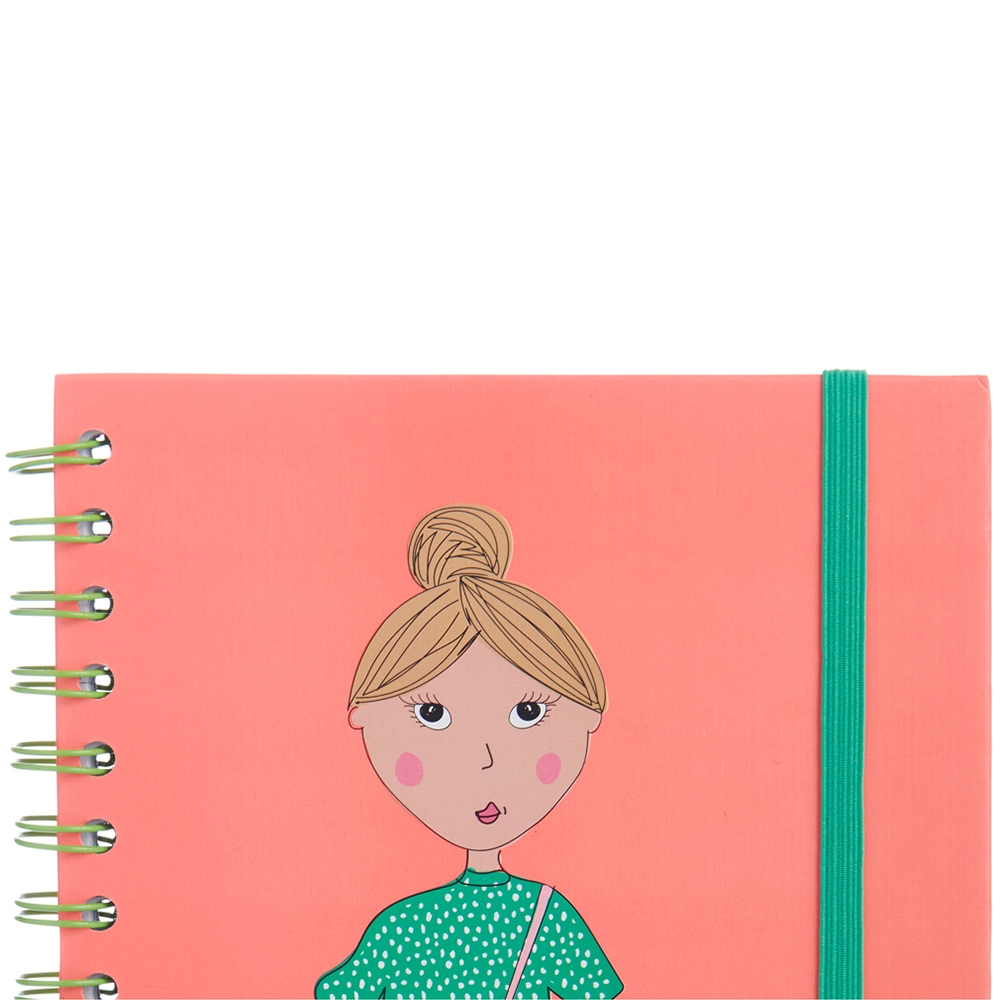 Wilko A5 Girl With Dog Wiro Notebook Image 4