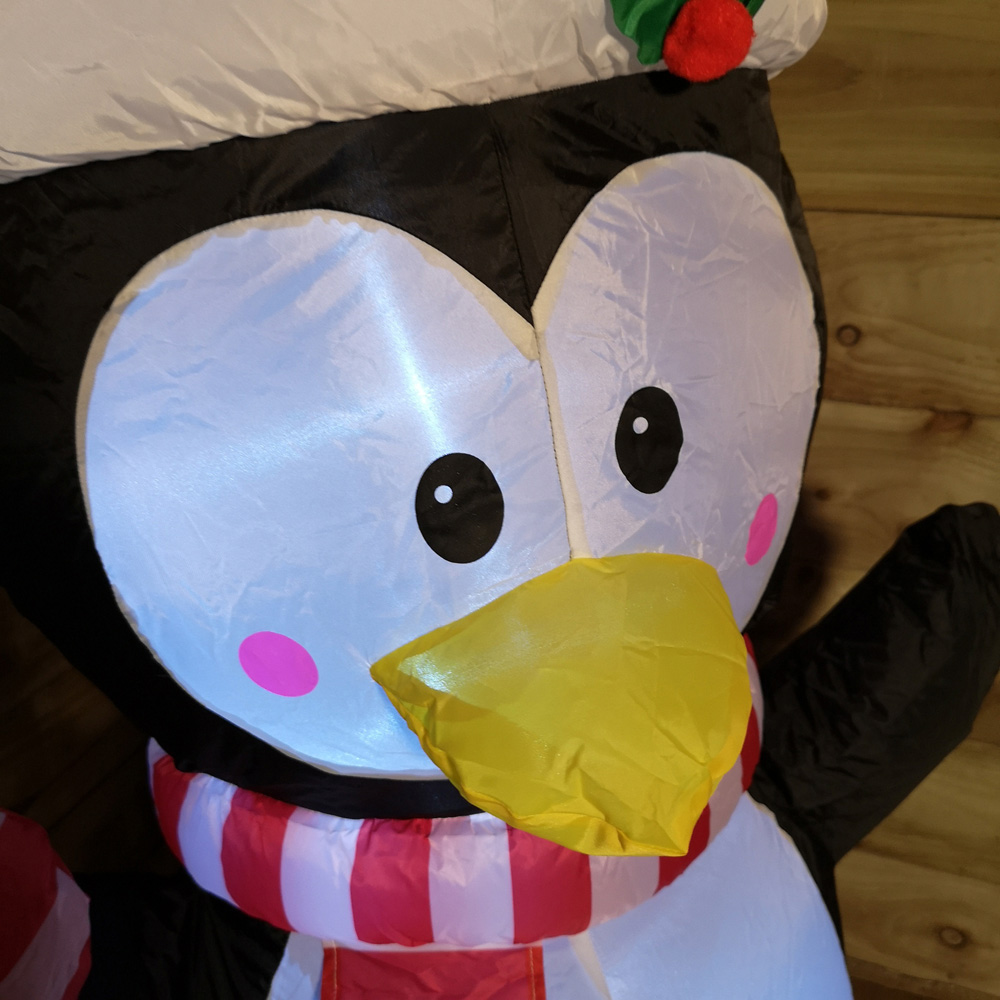Samuel Alexander Outdoor Penguin with Candy Cane LED Christmas Inflatables Decorations 4ft Image 2