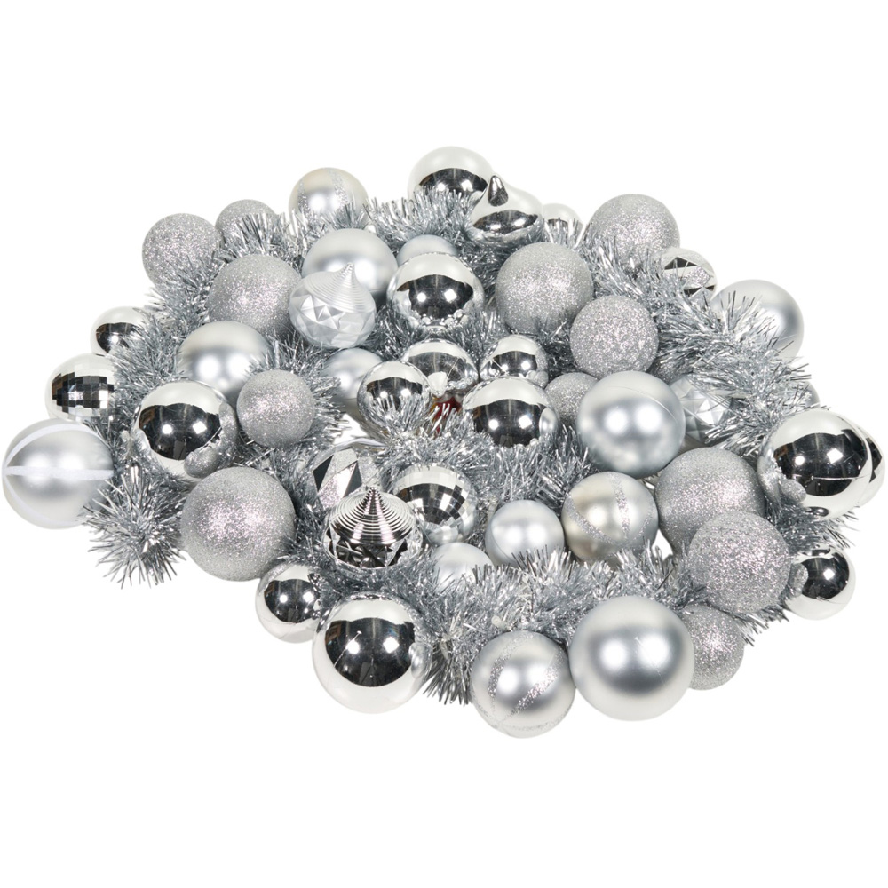 Tinsel LED Bauble Garland - Red Image 9