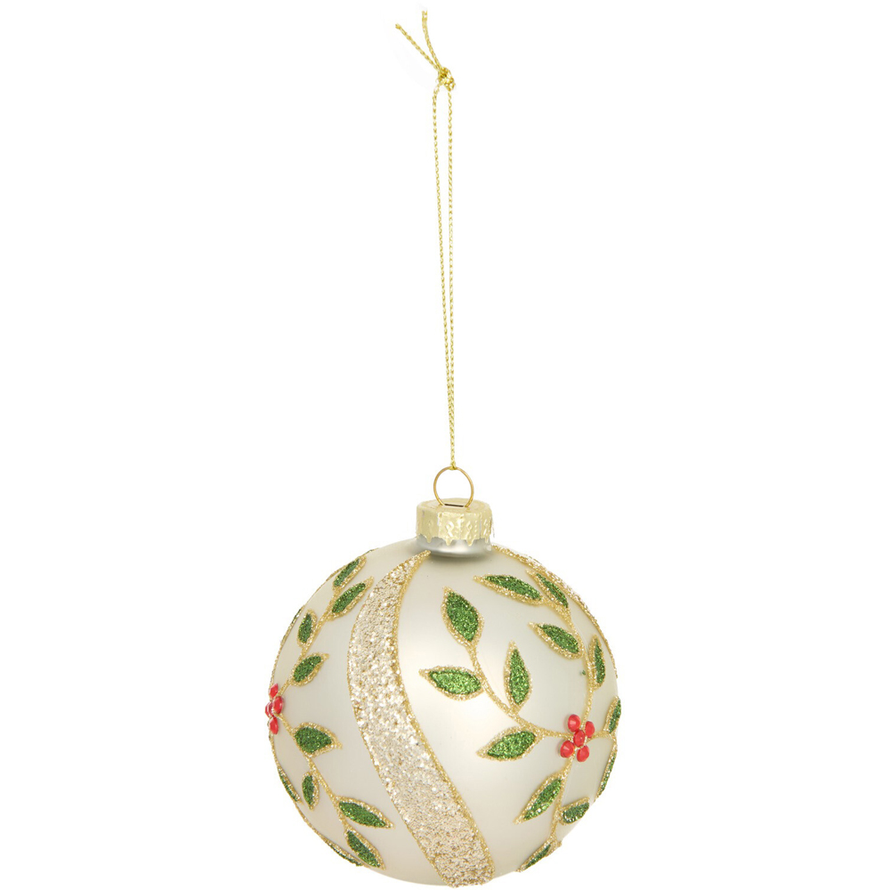 Festive Leaf Bauble Image 5