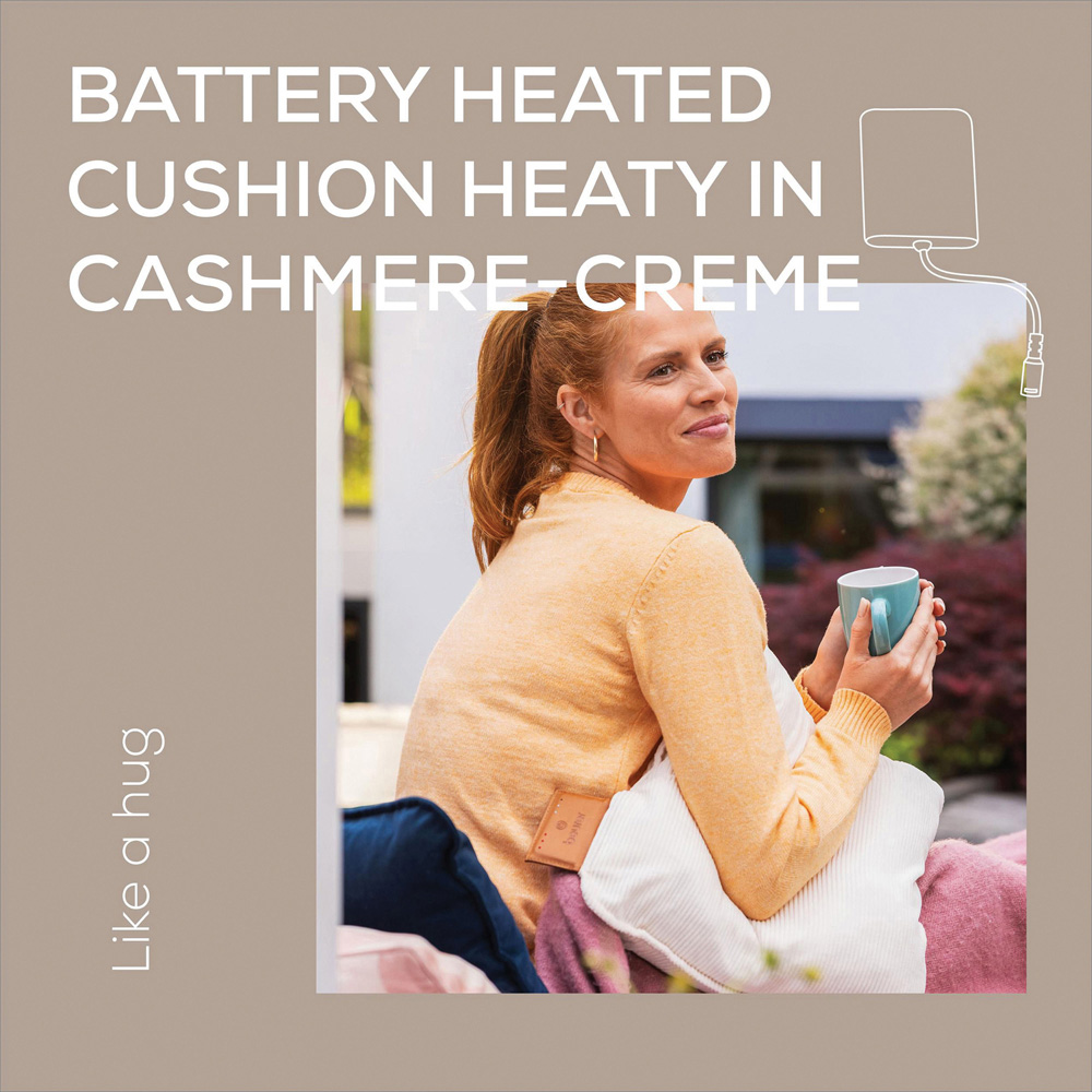 Beurer HK77 Cream Cordless Heated Cushion 38.4 x 38.4cm Image 4