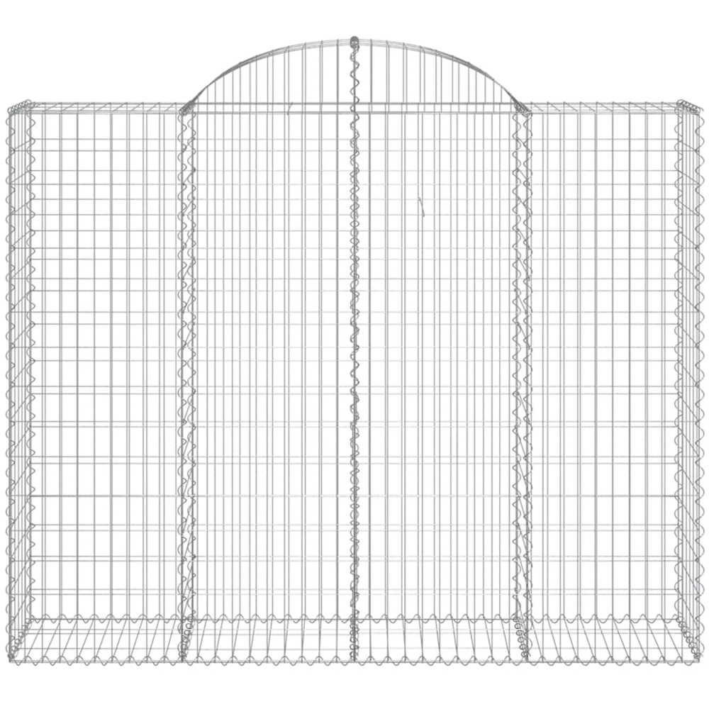 vidaXL Silver Galvanised Iron Arched Gabion Basket 200 x 50 x 160/180cm 25 Pack Image 4