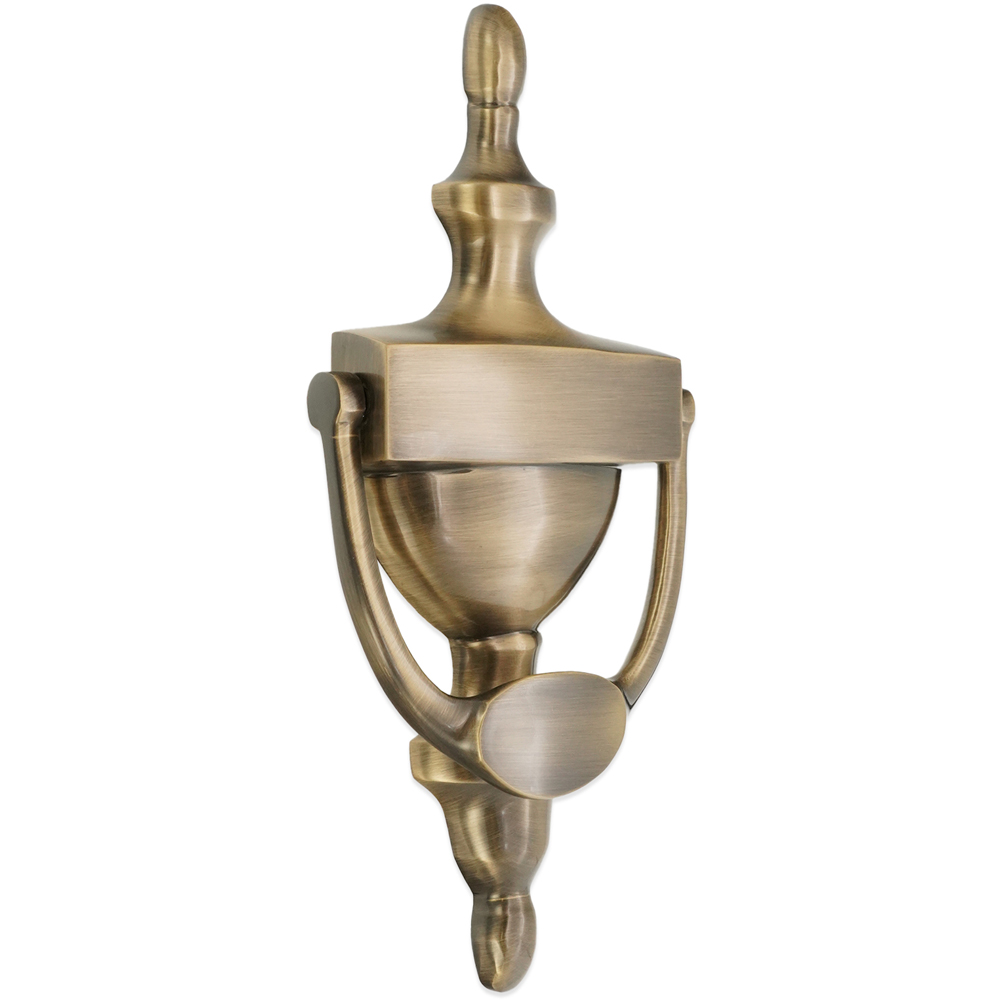 Spira Brass Antique Brass Victorian Large Door Knocker Image 1
