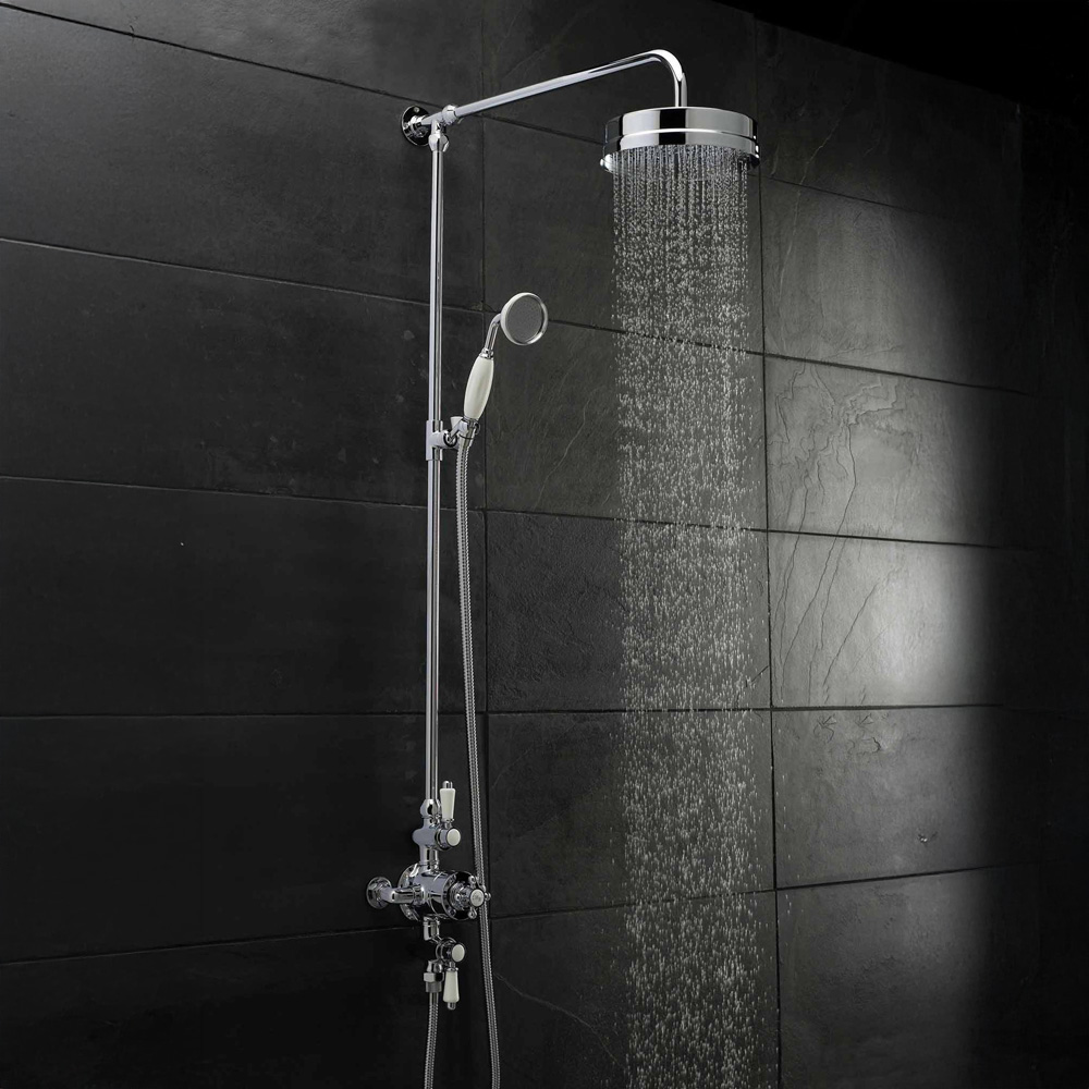 nuie Chrome Triple Thermostatic Shower Valve Image 2