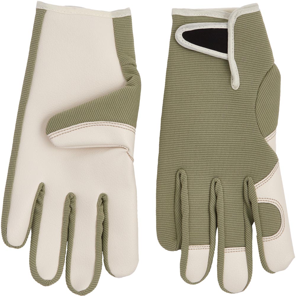 Wilko Medium Green Patterned Professional Garden Gloves Image