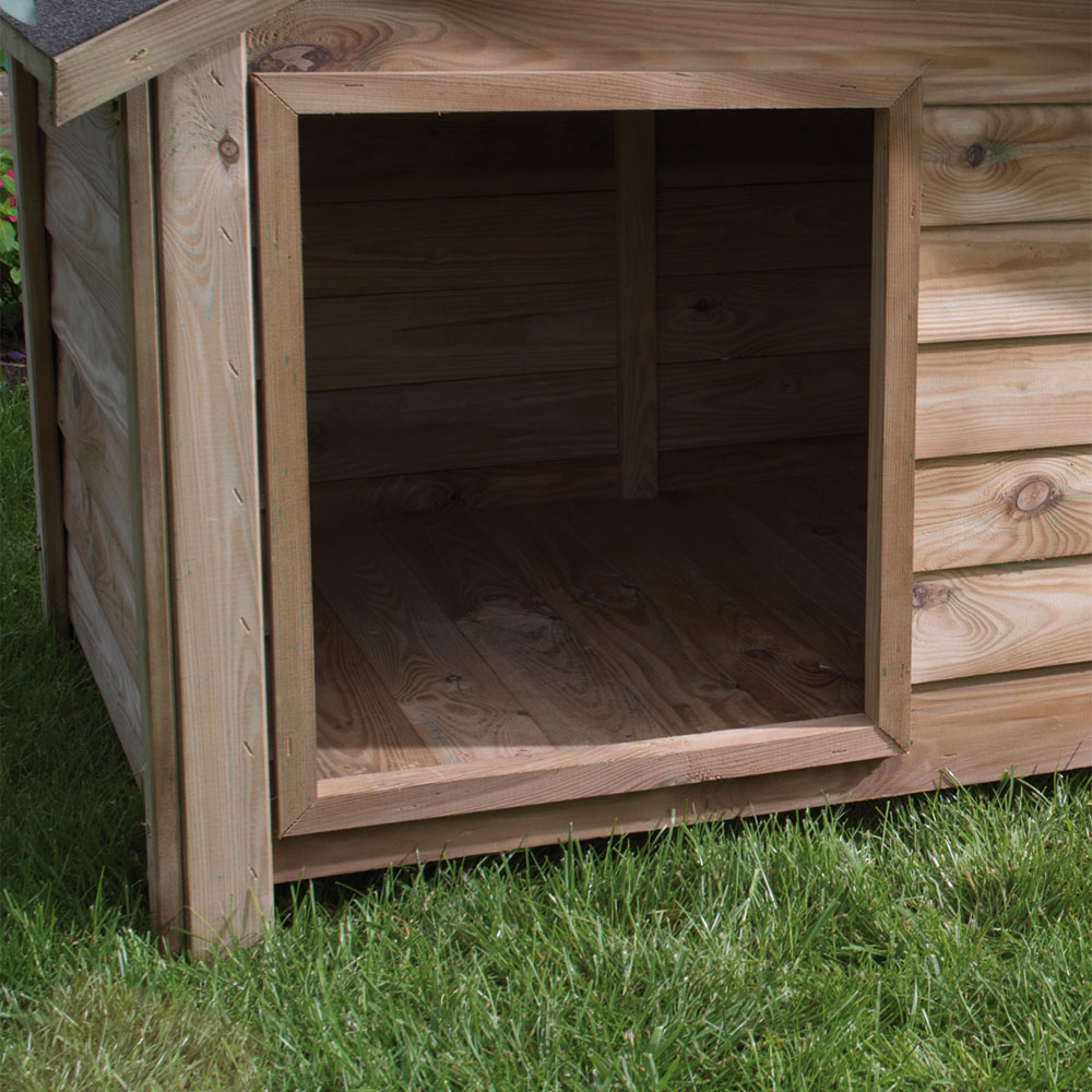 Cerland Willow 4 x 4ft Wooden Traditional Large Dog Kennel Image 3