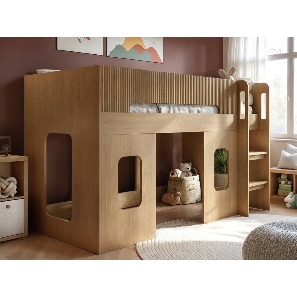 Flair Lino Oak Play House Mid Sleeper Image 5